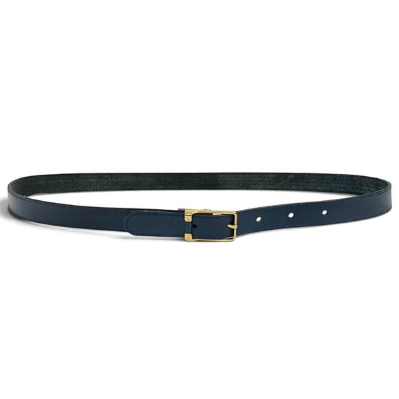 Vintage Pierre Cardin Navy Blue Leather Minimalist Belt Size M/L main image 4